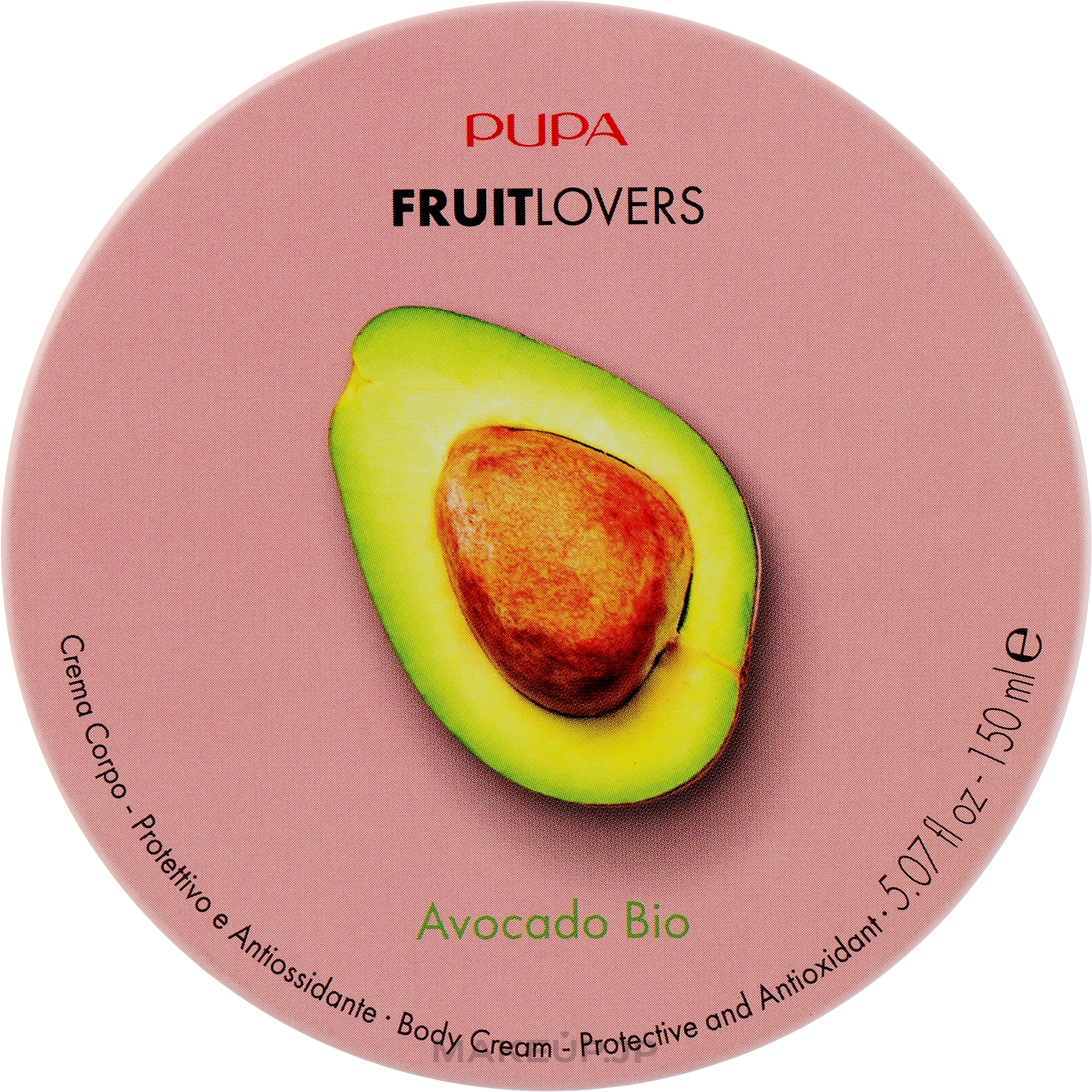 Avocado Body Cream - Pupa Fruit Lovers Body Cream — photo 150 ml