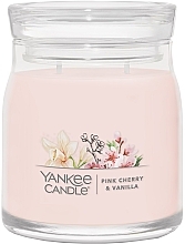 Scented Candle in Jar 'Pink Cherry & Vanilla', 2 wicks - Yankee Candle Pink Cherry & Vanilla — photo N1