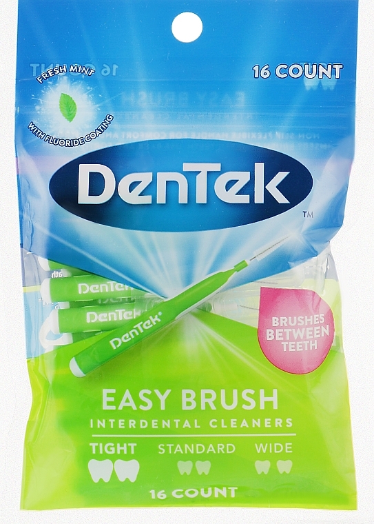 Narrow Interdental Brushes - DenTek Easy Brush Interdental Cleaners Extra Tight Spaces — photo N3