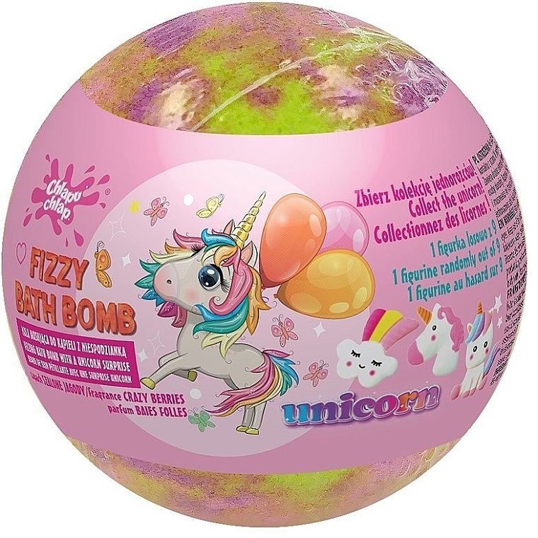 Bath Bomb - Chlapu Chlap Fizzy Unicorn Bath Bomb Crazy Berries — photo N1