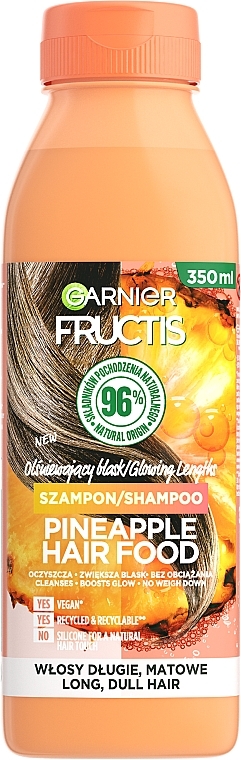 Pineapple Shampoo for Long, Dull Hair - Garnier Fructis Hair Food Pineapple — photo N1