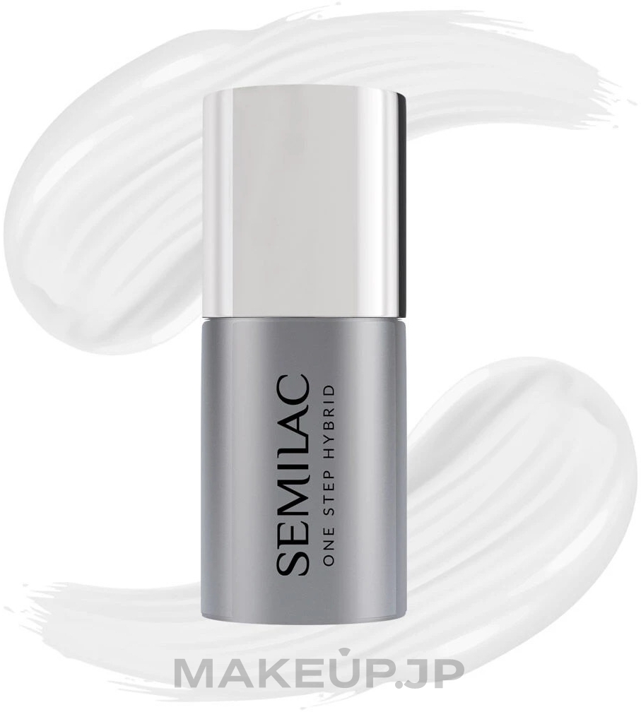 Nail Gel Polish - Semilac One Step Hybrid — photo S110 - The White