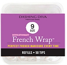 Fragrances, Perfumes, Cosmetics Narrow Nail Tips "French Smile" - Dashing Diva French Wrap White 50 Tips (Size 9)