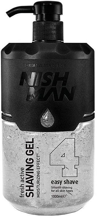 Shaving Gel with Dispenser - Nishman Easy Shave Shaving Gel №4 Fresh Active — photo N6