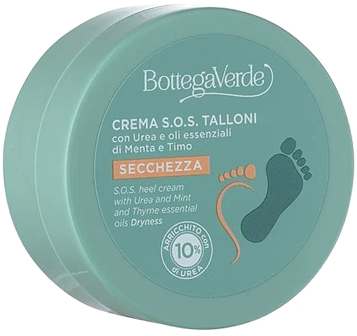 Foot Cream with Urea, Mint & Thyme Essential Oils - Bottega Verde SOS Heel Cream — photo N1