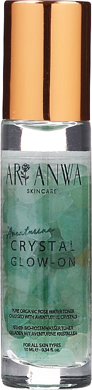 Rose Water Facial Toner with Aventurine Crystals - ARI ANWA Skincare Glow On Aventurine — photo N1