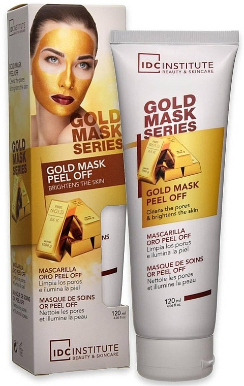 Golden Peel Off Face Mask - IDC Institute Charcoal Gold Mask Peel Off — photo N1