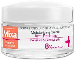 Moisturizing & Soothing Face Cream for Sensitive Skin - Mixa Anti-Redness Moisturizing Cream 8% Soothing Cold Cream — photo N1