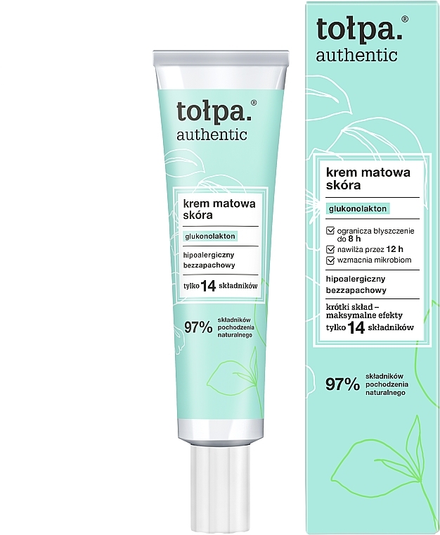 Mattifying Face Cream - Tolpa Authentic Mattifying Cream — photo N1