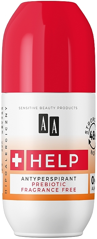 Antiperspirant Deodorant - AA Help+ Prebiotic Roll-On Antyperspirant — photo N1