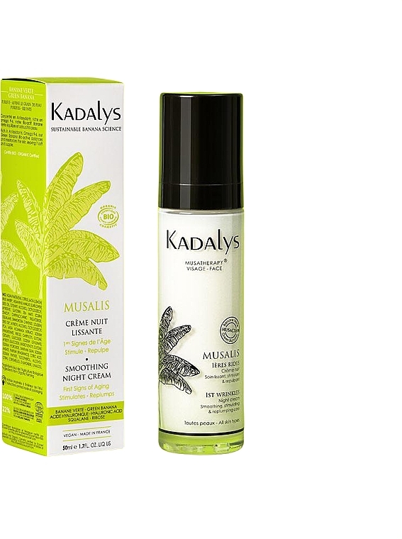 Smoothing Night Face Cream - Kadalys Musalis Organic Smoothing Night Cream — photo N2