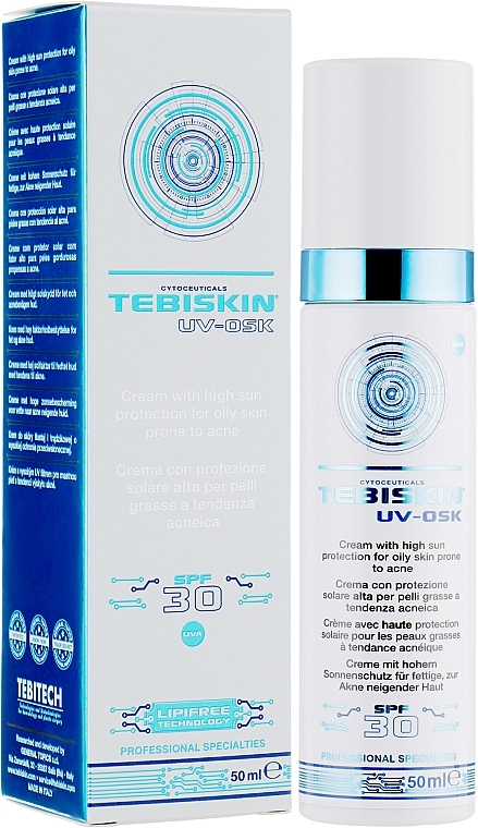 Sunscreen for Oily & Problem Skin - Tebiskin UV-Osk Cream SPF 30+ — photo N5