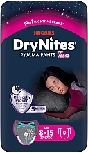 Dry Nights Diapers for Girls, 27-57 kg, 9 pcs. - Huggies — photo N2