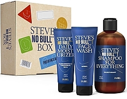 Fragrances, Perfumes, Cosmetics Set - Steve's No Bull***t Fresh Face All Day Set (shampoo/250ml + f/wash/100ml + f/cr/100ml)
