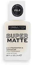 Matte Foundation - Relove By Revolution Super Matte Foundation — photo N4