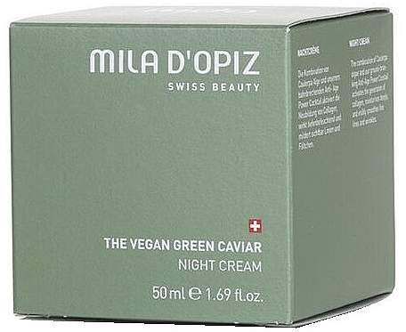 Night Face Cream - Mila D'Opiz The Vegan Green Caviar Night Cream — photo N1