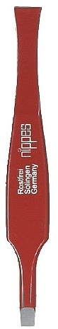 Straight Tweezers, 8 cm, red - Nippes Solingen Tweezer 759 — photo N1