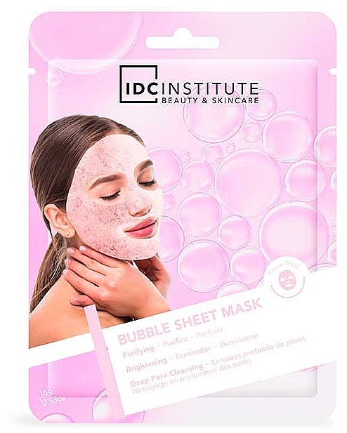 Face Mask - IDC Institute Bubble Face Mask Pink — photo N1