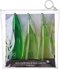 Fragrances, Perfumes, Cosmetics Set - Holika Holika Aloe Face And Body Care Set (foam/55ml + gel/55ml + sh/gel/55ml)