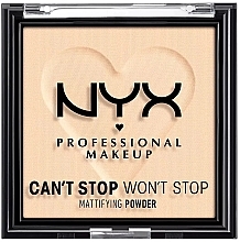 Compact Mattifying Face Powder - NYX Professional Makeup Can't Stop Won't Stop Mattifying (01 -Fair) — photo N1