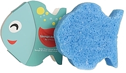 Kids Reusable Foaming Bath Sponge 'Fish' - Spongelle Animals Sponge Fish Body Wash Infused Buffer — photo N1