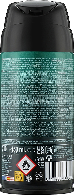 Spray Deodorant 'Emerald Sky' - Amalfi Men Deodorant Body Spray Emerald Sky — photo N2