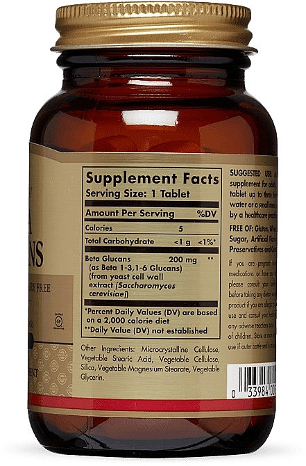 Dietary Supplement 'Beta Glucans' - Solgar Beta Glucans — photo N11