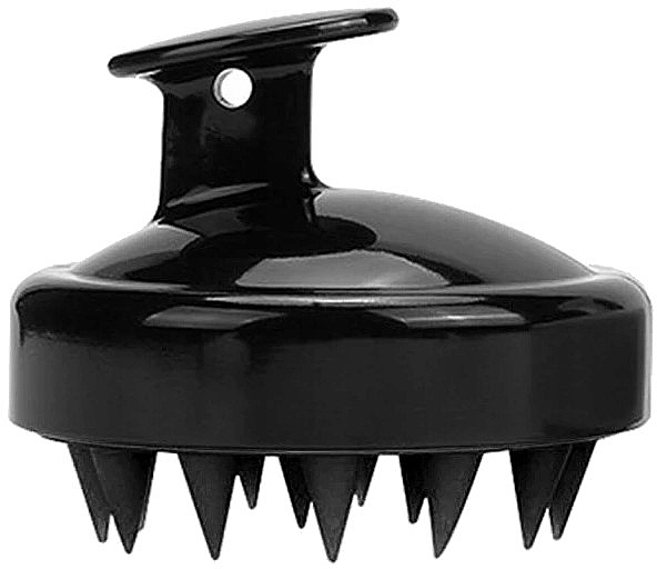 Scalp Massager Brush, black - Deni Carte — photo N1