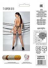 Erotic Tights with Cutout 'Tiopen' 016, 20 Den, beige - Passion — photo N2
