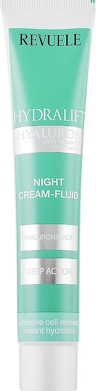 Night Fluid Cream for Face - Revuele Hydralift Hyaluron Night Cream Fluid — photo N3