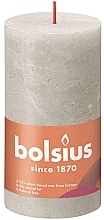 Fragrances, Perfumes, Cosmetics Cylinder Candle Rustic Shine Sandy Grey, 130/68 mm - Bolsius Candle