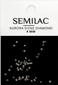 Nail Crystals, 4 mm - Semilac Aurora Shine Diamond — photo N1