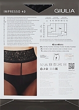 Tights "Impresso" 40 Den, nero - Giulia — photo N2