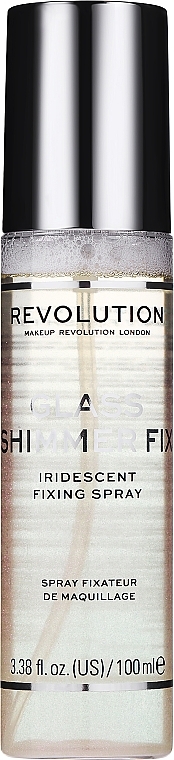 Shimmering Makeup Setting Spray - Makeup Revolution Glass Shimmer Fix Setting Spray — photo N9