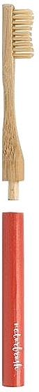 Bamboo Toothbrush Handle, red - NaturBrush Headless — photo N1