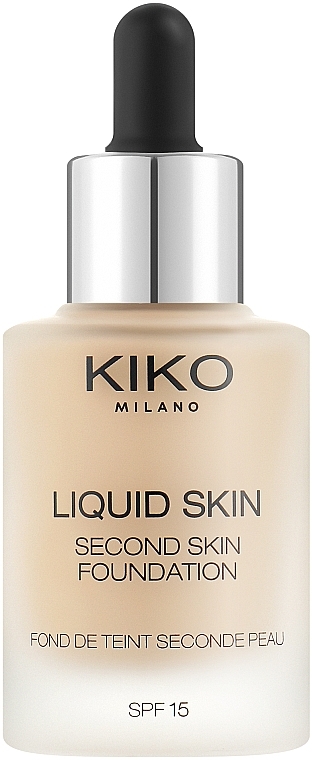 Foundation - KIKO Milano Liquid Skin Second Skin Foundation (20 -Cool Rose) — photo N1