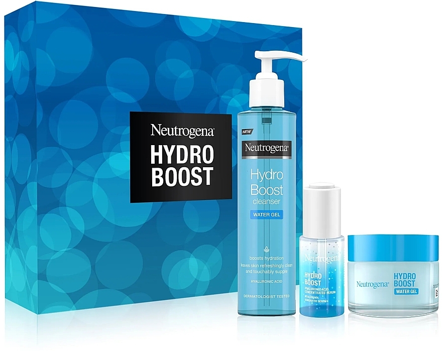 Set - Neutrogena Hydro Boost Set (f/gel/200ml + f/ser/15ml + f/gel/50ml) — photo N1