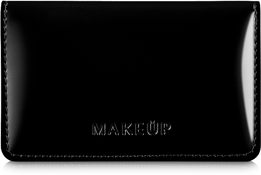 Elegant Black Card Holder, black, lacquered - MAKEUP — photo N2