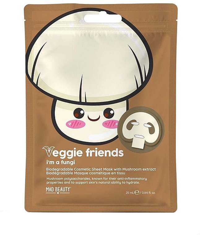 Mushroom Face Mask - Mad Beauty Veggie Friends I'm A Fungi — photo N1