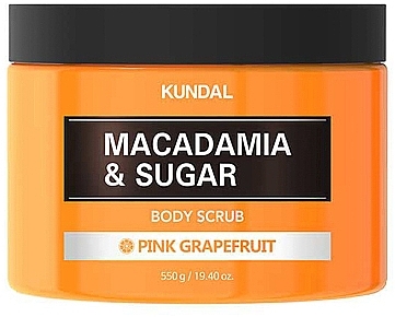 Pink Grapefruit Body Scrub - Kundal Macadamia&Sugar Body Scrub Pink Grapefruit — photo N1