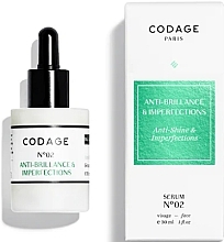 Fragrances, Perfumes, Cosmetics N°02 Face Serum - Codage Serum N°02 Anti-Shine & Imperfections