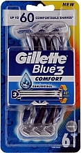 Disposable Shaving Razor Set, 6 pcs - Gillette Blue 3 — photo N1