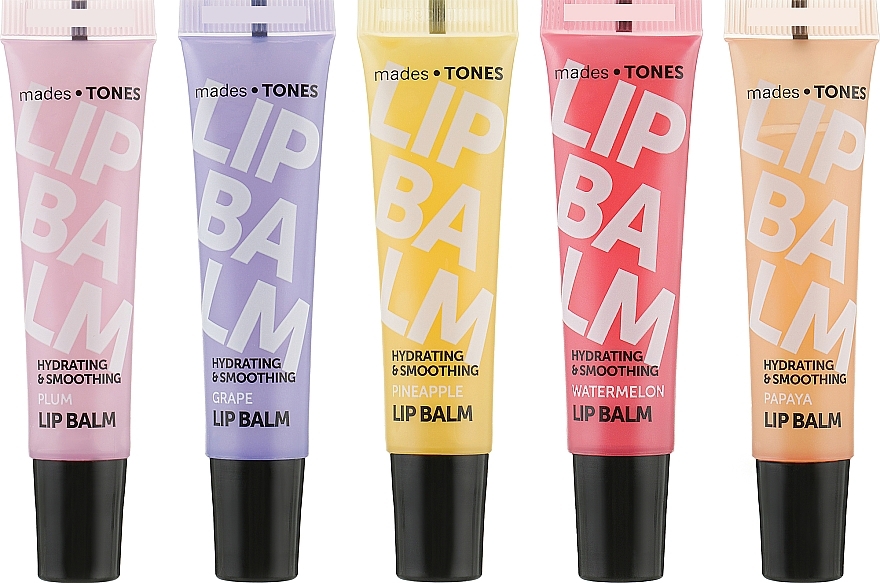 Lip Balm Set - Mades Cosmetics Tones Lip Balm quintet (5 x balm/15ml) — photo N2