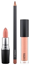 Fragrances, Perfumes, Cosmetics Set - MAC Go Get Nude Lip Kit (lipgloss/3.1ml + lipstick/3g + lip/pencil/1/45g)