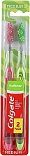 Twister Toothbrush, medium, pink+green - Colgate Twister Medium — photo N1