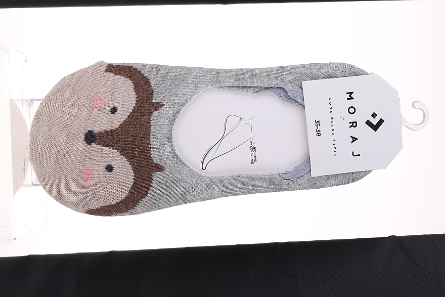 Women Low-Cut Socks 'Animals', grey - Moraj — photo N1