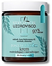 Fragrances, Perfumes, Cosmetics Brightening and Moisturizing Face and Body Cream 'Rose in a Jar' - Uzdrowisco