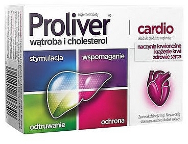 Heart Function Dietary Supplement, pills - Aflofarm Proliver Cardio — photo N1