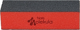 3-Sided Nail Buffer, M-28, black+orange - Nails Molekula — photo N9