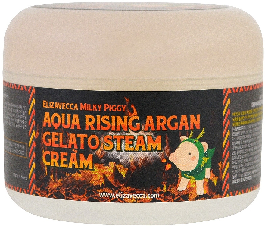 Moisturizing Cream - Elizavecca Face Care Aqua Rising Argan Gelato Steam Cream — photo N5